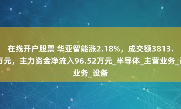 在线开户股票 华亚智能涨2.18%，成交额3813.57万元，主力资金净流入96.52万元_半导体_主营业务_设备